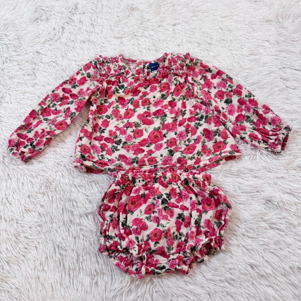 Old Navy Pink Floral Baby Set